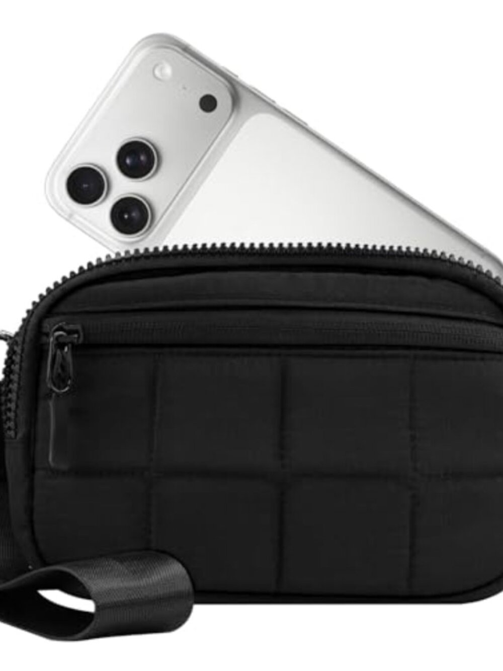 RFID Blocking Wristlet Wallet Quilted Nylon Card Holder with Wrist Strap